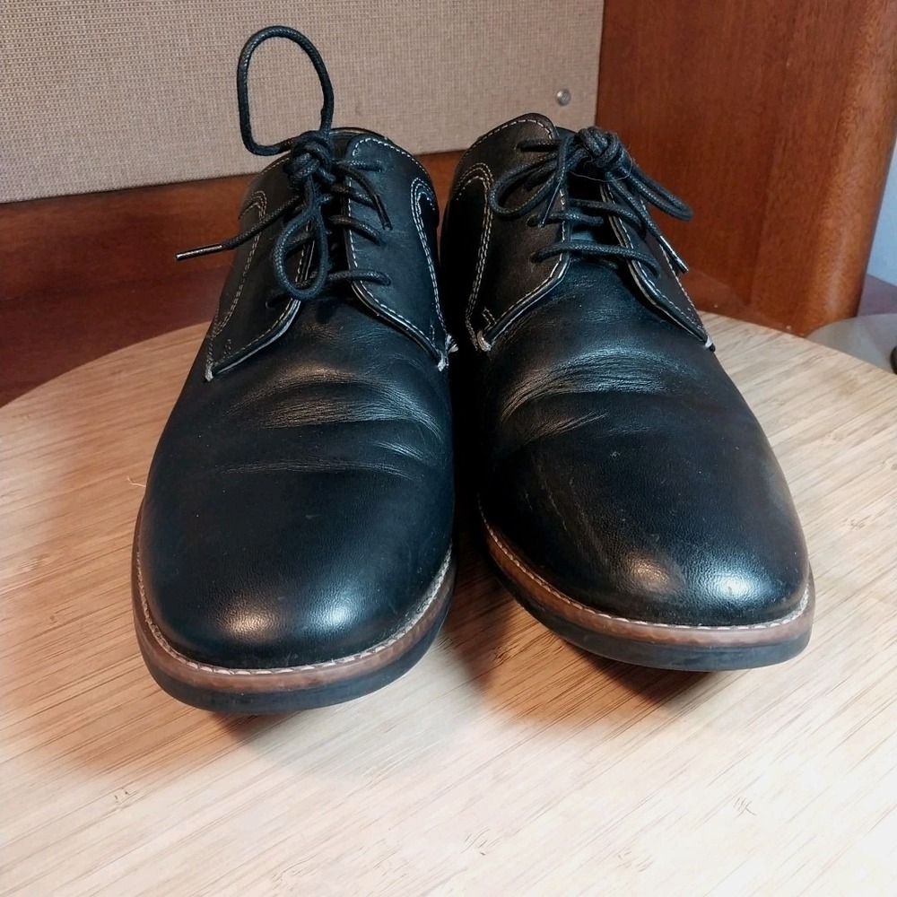 Nunn Bush Shoes Men's 9.5M Comfort Support Dress Oxford Black Leather Lace Up - Picture 3 of 9